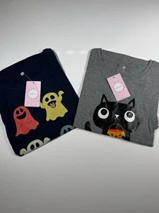 2 PCs T Shirts Women Cute Graphic Casual Shirt Funny Inspirational 4XL / US L - Picture 1 of 6