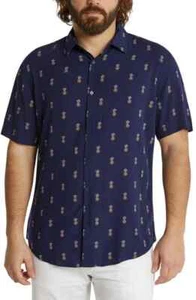 johnny bigg pineapple print button up shirt LT Large Tall B143 - Picture 1 of 1