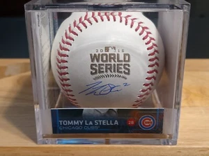 TOMMY LA STELLA Chicago Cubs Signed 2016 World Series Baseball (Schwartz COA) - Picture 1 of 10