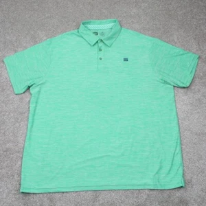 Three Sixty Six Polo Shirt Adult 3XL XXXL Green Performance Stretch Short Sleeve - Picture 1 of 11