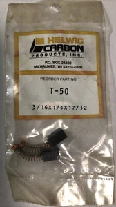 NOS Nuovo Vecchio Stock Helwig Carbon Products Parte T-50 Ricambio Spazzola Sigillato - Foto 1 di 3