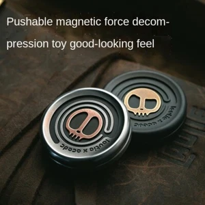 Lautie ACEDC Metal Devil Milk Cap Haptic Coin Shape Hand Push Slider Toy Gifts - Picture 1 of 35