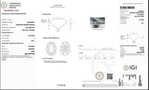 1.50 CT- OVAL DIAMOND- F COLOUR, VVS1 CLARITY, XX- CVD , IGI CERTIFIED. - Picture 1 of 4