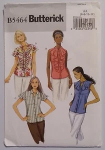 BUTTERICK #5464 MISS SIZES 6-8-10-12 Loose-fitting BLOUSES PATTERN UNCUT - Picture 1 of 3