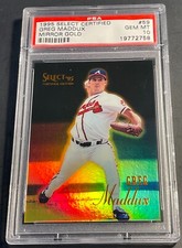 1995 GREG MADDUX SELECT CERTIFIED MIRROR GOLD #59 PSA 10 BRAVES POP 12  (758)