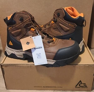 ACE Men's US Size 10 Glacier-Nano Composite Toe Waterproof Work Boots. NEW NIB - Picture 1 of 8