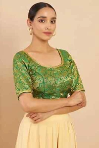 Neu Indische Neerus Saree Bluse Marke Top Qualität Banaras Bluse kurzes Top - Bild 1 von 46