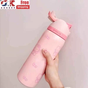 Owala Pink Kitty Water Bottle Sport Travel Insulated Stainless Steel 32OZ - Picture 1 of 10