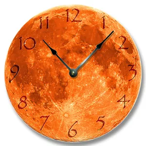 HARVEST MOON Pattern Wall CLOCK - Astrology, Space, Celestial Home Decor - 7134 - Picture 1 of 2