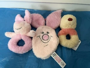 Winnie the Pooh Rattle Piglet Rattle & Crinkle Book Baby Soft Toys by Primark - Picture 1 of 8