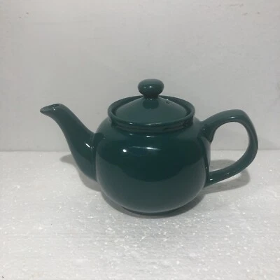 Tetera Old Amsterdam Porcelain Works 1701 verde oscuro con tapa, 16 oz Foto 1 de 4