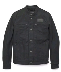 Harley Davidson Chisel Jacket Size 4XL Denim Trucker Riding Black Mens 98118-23V - Picture 1 of 24