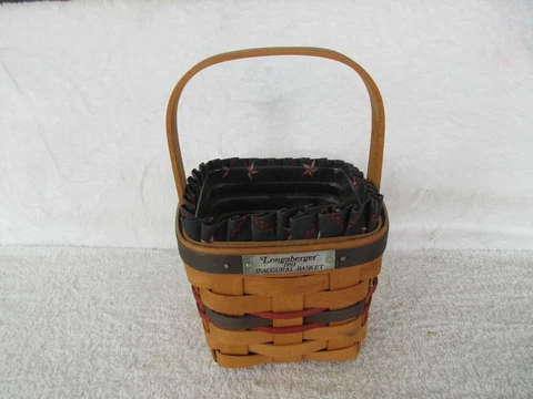 1993 Longaberger Handwoven~[ INAUGURAL BASKET ]~With Liner ~~QUALITY ITEM!! Cover