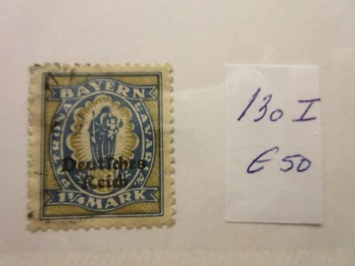 GERMANY  Michel  130 I  plate fault  USED  LotG5  Cat 50 Euros - Image 1 of 2