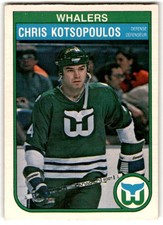 1982-83 O-Pee-Chee Chris Kotsopoulos Rookie #124 Hartford Whalers