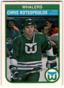 1982-83 O-Pee-Chee Chris Kotsopoulos Rookie #124 Hartford Whalers