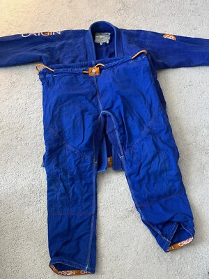 Origin Maine EE. UU. Jiu Jitsu Gi A2 azul original con protector contra erupciones L Foto 1 de 4