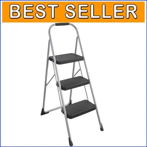 Durable Three-Step Folding Step Stool - Ergonomic Grip and High Load Capacity - Picture 1 of 10