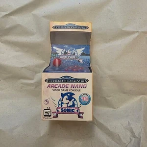 Arcade Nano Sonic - Sega Mega Drive Plug-in TV - 10 Games - New - Picture 1 of 4