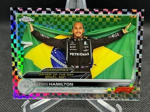 Lewis Hamilton 2022 Topps Chrom Formel 1 karierte Flagge X-Fraktor #190 - Bild 1 von 1