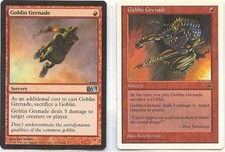 GOBLIN GRENADE X2  MAGIC Mtg 1 M12 CORE SET / 1 ANTHOLOGIES  NEAR MINT (NM)