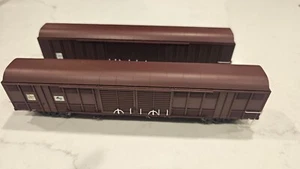 2 x HO scale Auscision NLKY Red SRA Louvred wagons. - Picture 1 of 3