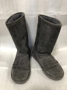 Bearpaw Girls Emma Tall Youth Winter & Snow Boots 3 Med Little Kids Wool Leather - Picture 1 of 6