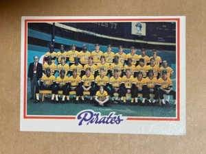 Vintage baseball ~ 1978 Topps team checklist card #606 ~ Pittsburgh Pirates