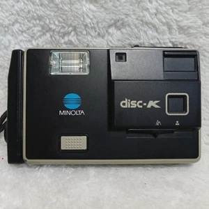 Vintage Minolta Disc-K Disc Camera With Flash & Wrist Strap 1983 - Untested - Picture 1 of 7