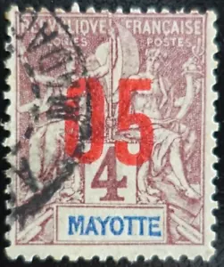 TIMBRE des COLONIES FRANÇAISES - MAYOTTE N°22 oblitéré CACHET à DATE - Imagen 1 de 2