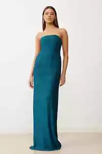 Lexi Dress Womens Size 12 Teal Strapless Long Maxi Ula Dress BNWTs RRP $299 - Picture 1 of 11