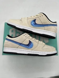 2020 Truck It Nike SB Dunk Low Pro Light Cream Sz 8 New White Blue Beige - Picture 1 of 7