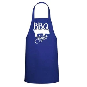 Delantal de ologista de barbacoa: grado comercial 100 % poliéster hilado - azul real - Imagen 1 de 1