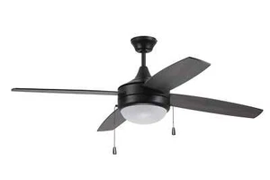 Craftmade Phaze Energy Star 4 Blade 2-Light Indoor Ceiling Fan in Flat Black - Picture 1 of 1