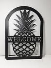 Hampton Bay 14 inch Black Metal Decorative Art Welcome Sign Hawaiian Pineapple