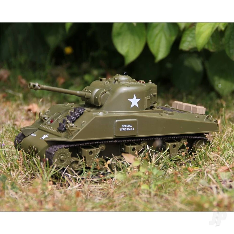 Heng Long RC Tank Sherman 1:30 Scale Infrared Radio Control Sound Model Toy UK - Image 1 of 4