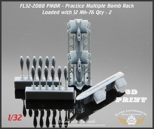 1/32 Flying Leathernecks FL32-2088 PMBR Practice Multiple Bomb Rack ...