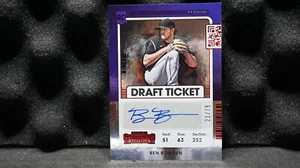 202 Contenders Ben Bowden #157 Draft Ticket RC Auto Blue Foil /75 Rockies - Bild 1 von 6
