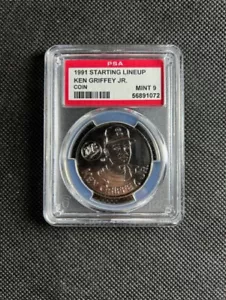 1991 Kenner Starting Lineup Coin KEN GRIFFEY JR. HOF PSA 9 Pop 12 - Picture 1 of 2