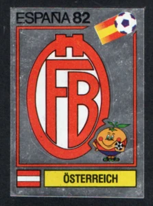 FIGURINA CALCIATORI PANINI ESPANA 82 N°128 SCUDETTO AUSTRIA REC/RECOVERED - Imagen 1 de 1