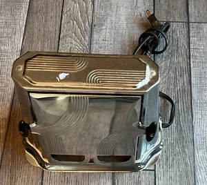 Vintage Son-Chief Series 680 Double Sided 2 Slice Art Deco Chrome Toaster Untest - Picture 1 of 5
