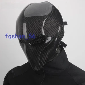 Deathstroke Cospaly Mask Carbon Fiber Full Face Mask Halloween Face Protection - Picture 1 of 15