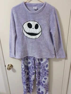 Sz L (12-14) Junior's Disney 100 Nightmare Before Christmas Purple Pajama Set - Image 1 of 4