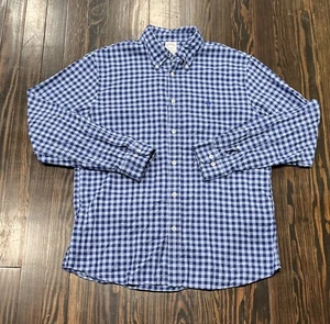 Brooks Brothers Regent Hemd Herren Large kariert blau Baumwolle  - Bild 1 von 4