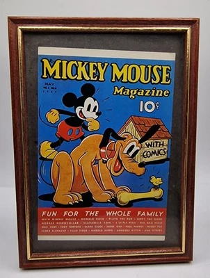 Mickey Mouse Magazine 'Minnie Mouse & Pluto' Postcard Framed Picture - Image 1 of 2