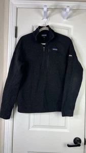 Patagonia Better Sweater Fleece 1/4 Zip Pullover Outdoor Black Mens S Gorpcore - Picture 1 of 13