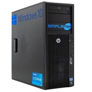 HP Z220 Poste de Travail I5 4gb 120gb Windows 10 Pro Dvd-Rw Rs232 PC F Recyclée - Picture 1 of 4