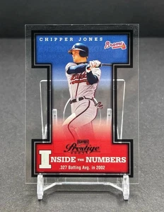 2002 Playoff Prestige - CHIPPER JONES - Inside The Numbers #/2002 Braves #IN-20 - Picture 1 of 11