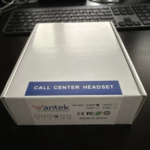 Wantek Call Center Zestaw słuchawkowy A600 Noise Cancelling Fabrycznie nowy w pudełku - Zdjęcie 1 z 2