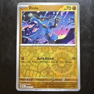 Pokemon TCG Riolu Scarlet & Violet Prismatic Evolutions #50 Reverse Holo - Picture 1 of 3